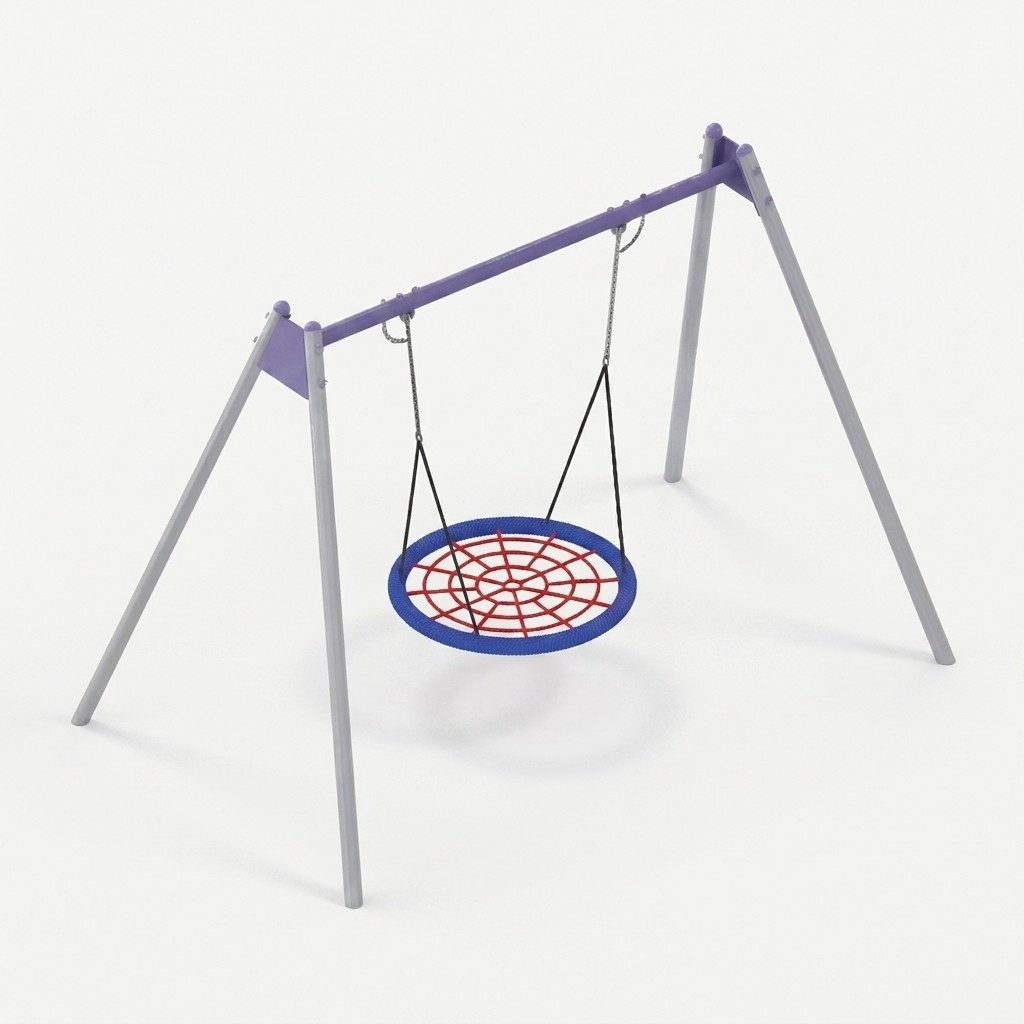 JVmoebel Nestschaukel Edler Holzschaukelstuhl mit Sandspielbereich und Karussell, Made in Europa