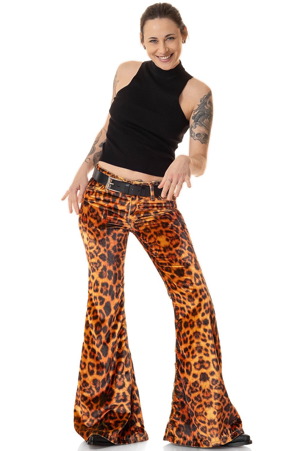 Comycom Schlaghose Damen LEO ANIMAL STAR