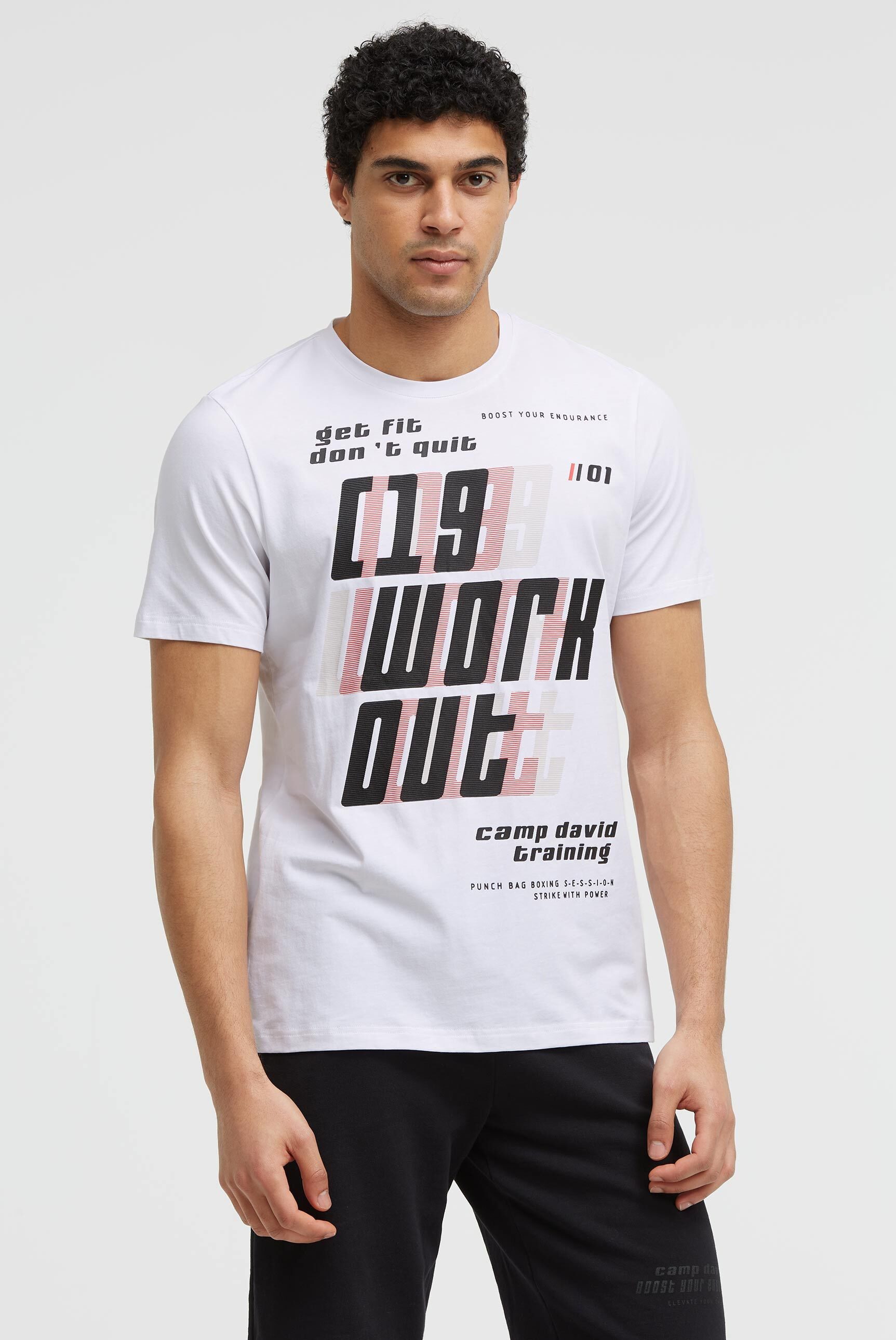 CAMP DAVID Rundhalsshirt aus Baumwolle