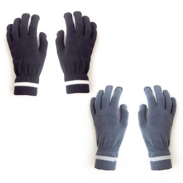 Sonia Originelli Strickhandschuhe Strickhandschuhe Finger Streifen Uni Winter Unisex Onesize