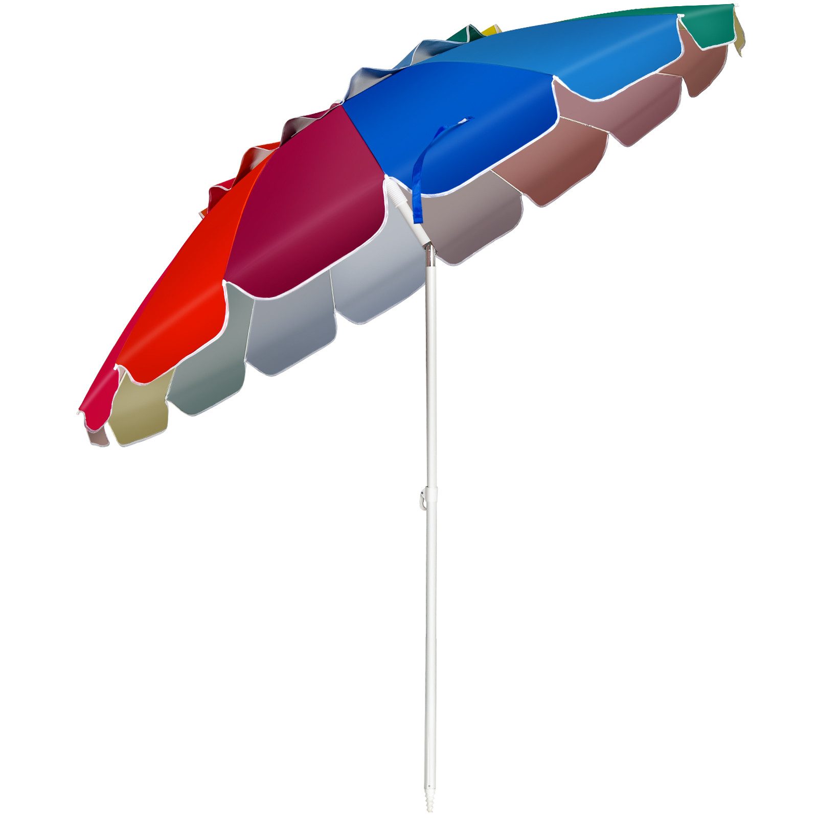 COSTWAY Sonnenschirm, LxB: 250,00x250,00 cm, Strandschirm mit Verankerung