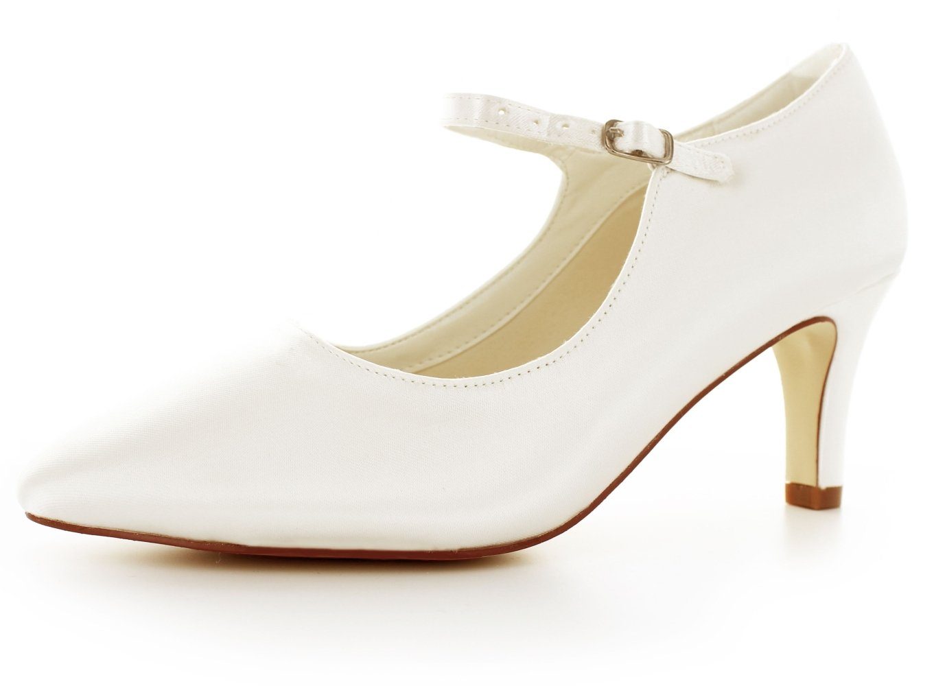 White Lady 884 ivory - einfärbbare Satin-Brautschuhe Pumps