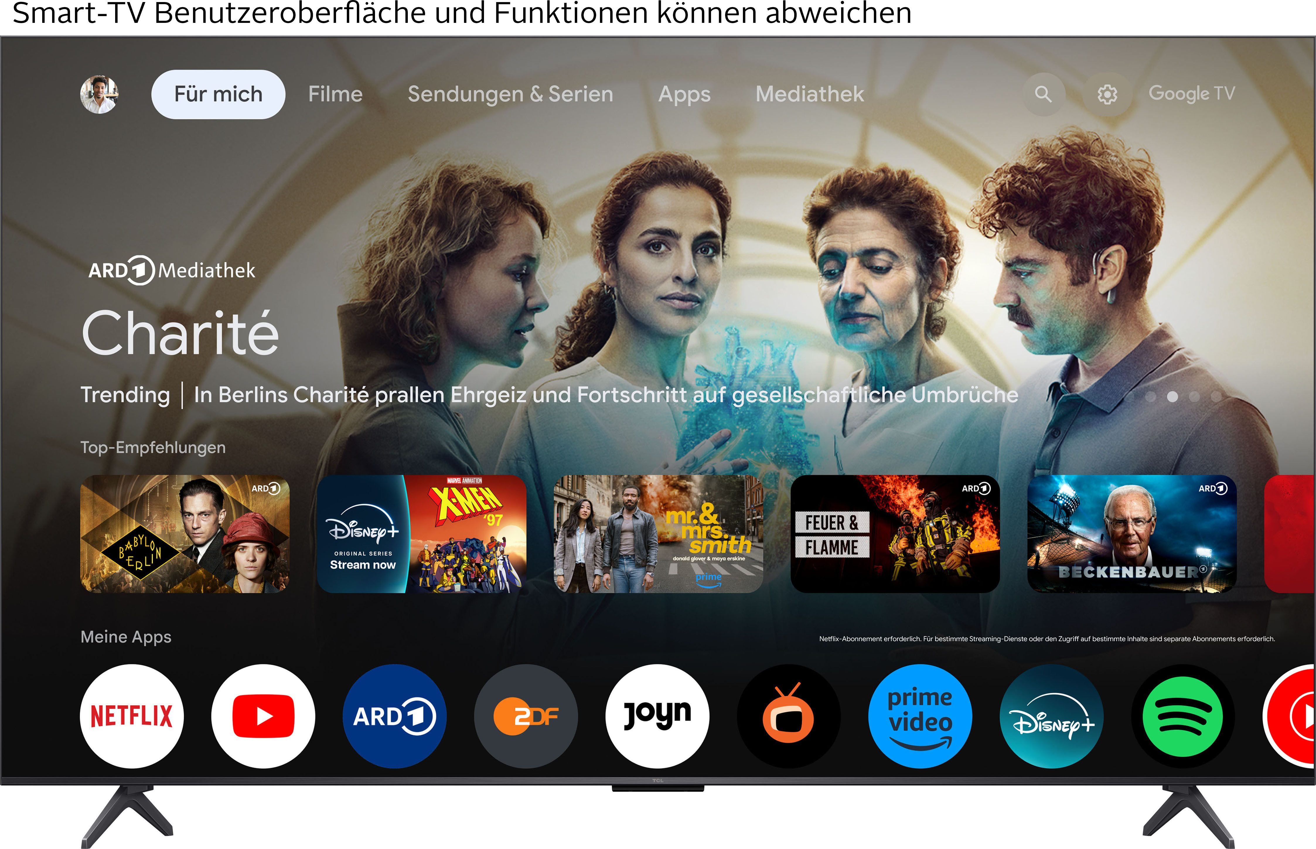 TCL 75Q6CX2 Mini-LED-Fernseher (189 cm/75 Zoll, 4K Ultra HD, Smart-TV, Google TV, 4K Multi-HDR Dolby Vision, 144Hz, ONKYO Dolby Atmos, Apple Airplay 2)