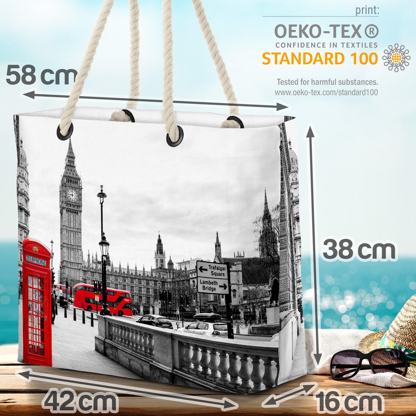 VOID Strandtasche (1-tlg), London Telefonzelle England London Telefonzelle England Westminster B