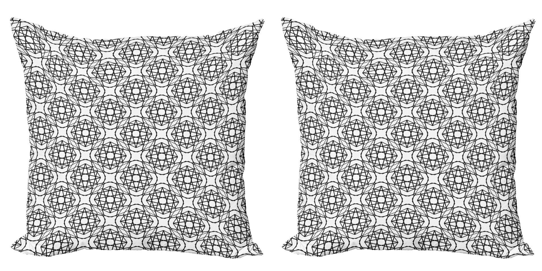 Digitaldruck, Hand Gitter Modern Accent Kissenbezüge Doppelseitiger Stern Abakuhaus Stück), (2 gezeichneter Abstrakt