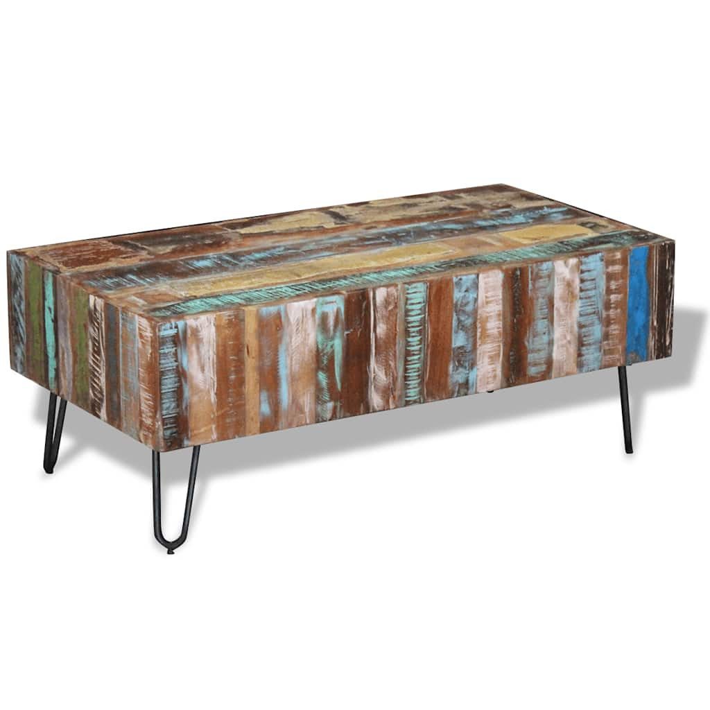 vidaXL Couchtisch Couchtisch Altholz Massiv 100x50x38 cm (1-St), Couchtisch Recyceltes Massivholz 100x50x38cm Beistelltisch Sofatisch