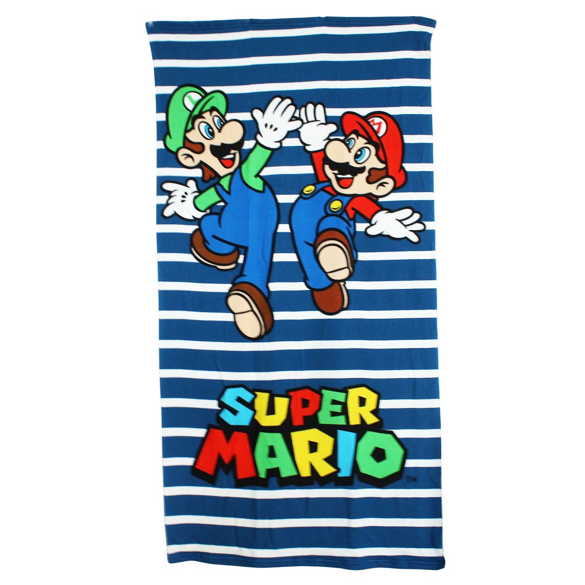 Super Mario Strandtuch Super Mario Luigi Kinder Mikrofaser Badetuch 70x140 cm