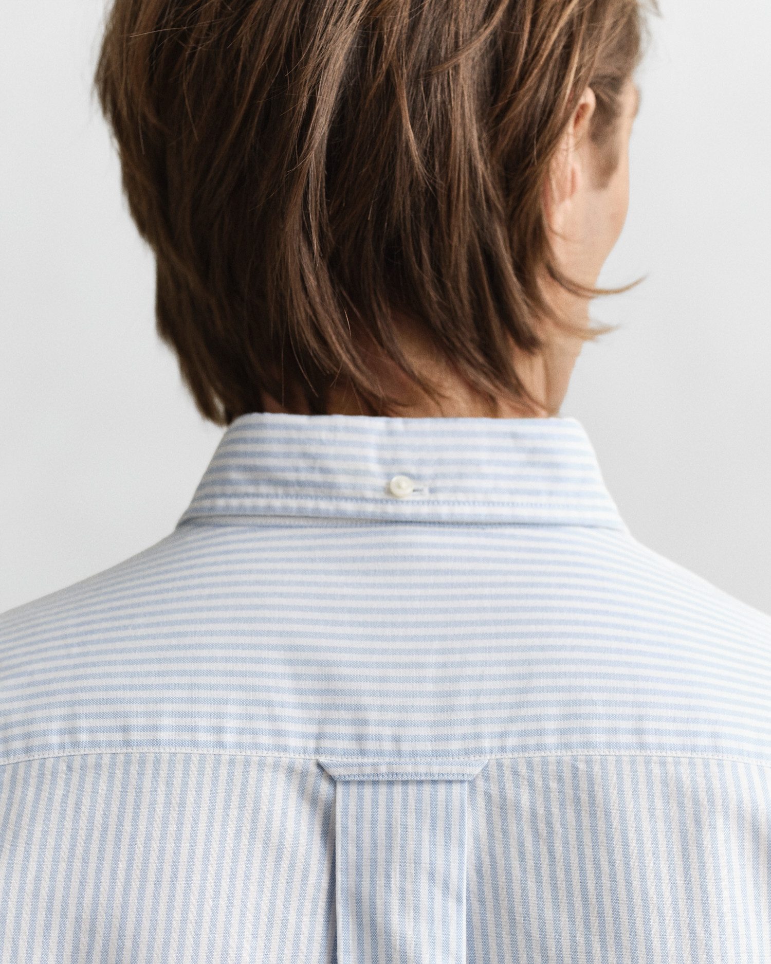 Gant Langarmhemd Regular Fit Oxford Hemd strukturiert langlebig dicker gestreift mit dezenter Logostickerei