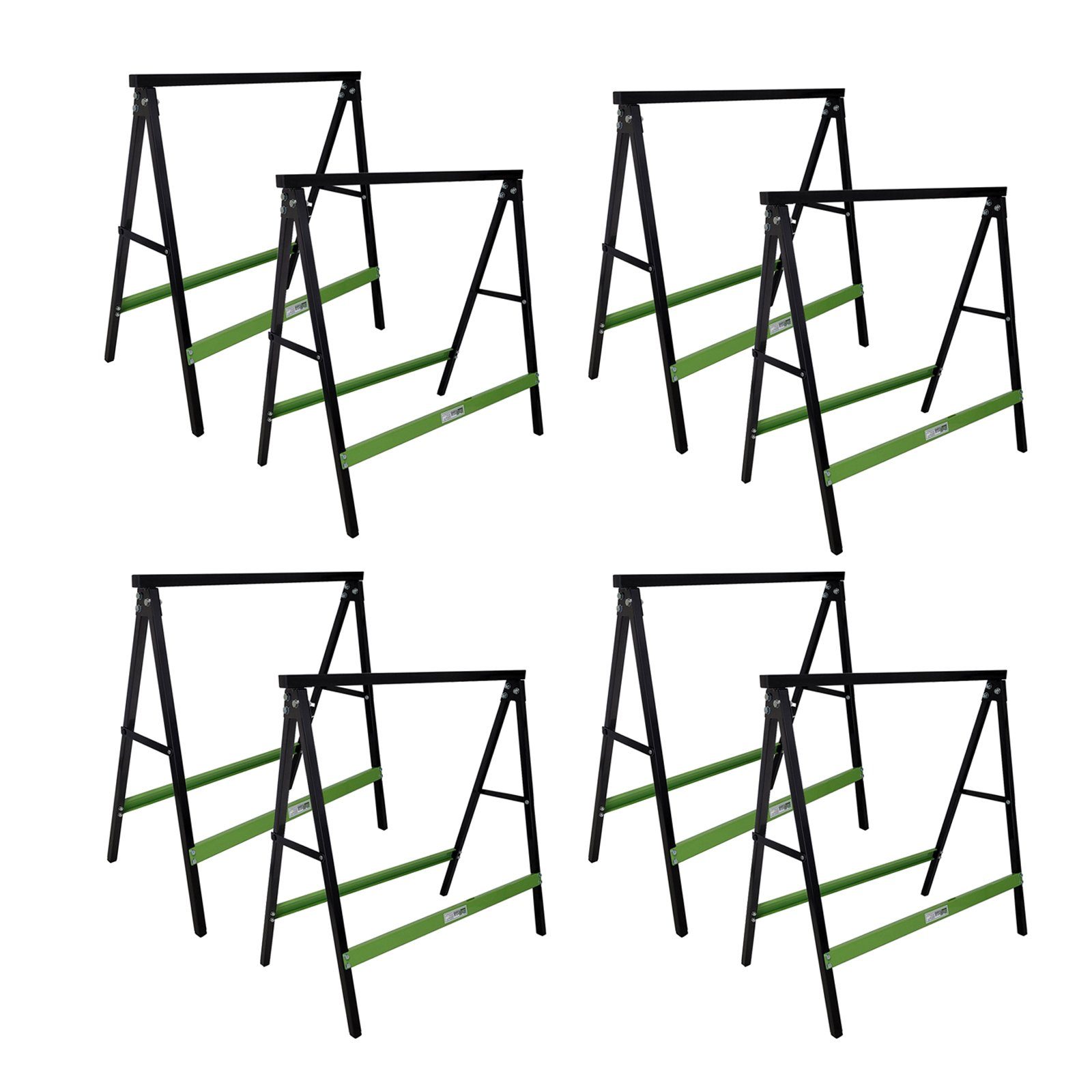 Sägebock 8x Klappbock Sägebock Arbeitsbock klappbar 2er Set Traglast 200 kg/Paa
