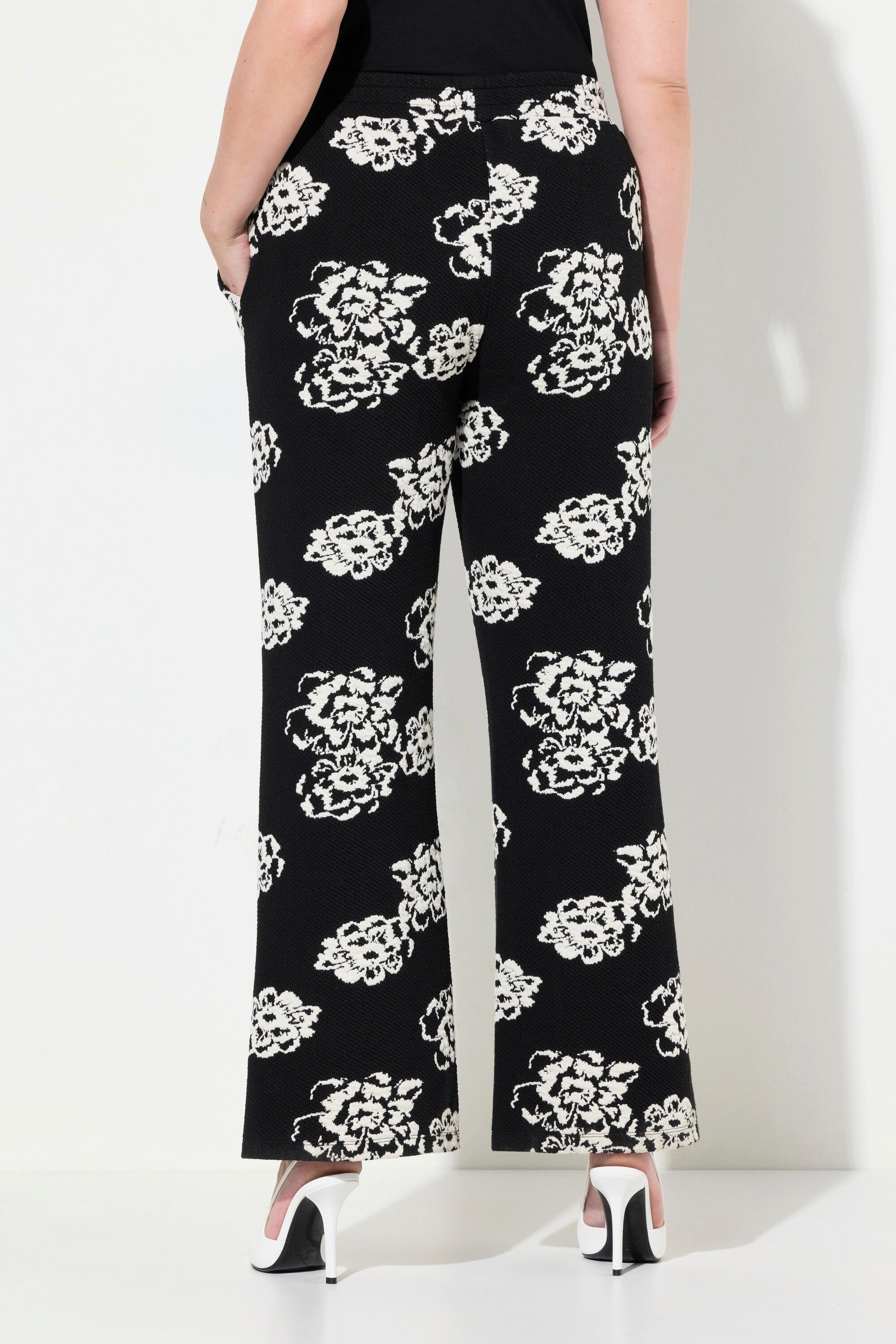 MIAMODA Schlupfhose Hose Blumenmuster Elastikbund