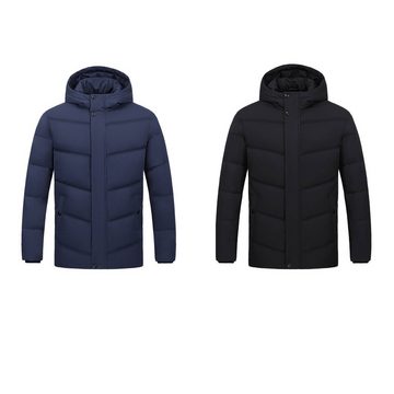 REDOM Funktionsweste Herren Damen Herrenjacke Winter Beheizbare Winterjacke Jacke + kapuze (für Outdoor Wandern Jagd Motorrad Camping Skifahren, Kapuzenjacke, Wärmemantel) Beheizte Herrenjacke, Mit Entendaunen