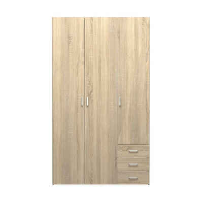 ebuy24 Kleiderschrank Spell Kleiderschrank 3 Türen und 3 Schubladen. Eic (1-St)