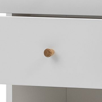 Lomadox Badmöbel-Set JASLO-80, (Spar-Set, 4-St), Badezimmermöbel weiß Unterschrank 66 cm, Midischrank Highboard Spiegel