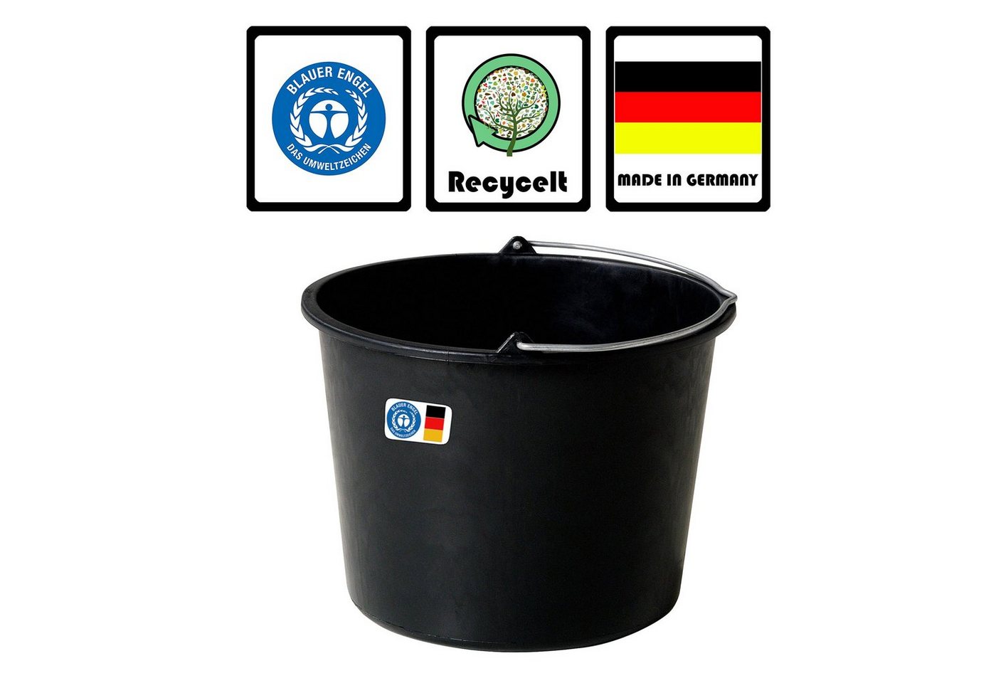 Thumbnail - BigDean Mörtelkübel 10x Baueimer 20l Stabiler Garten Mörtel Beton Eimer Made in Germany, (10-tlg)