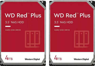 Western Digital WD Red Plus HDD-NAS-Festplatte (4 TB) 3,5", 2 x WD Red Plus 4TB