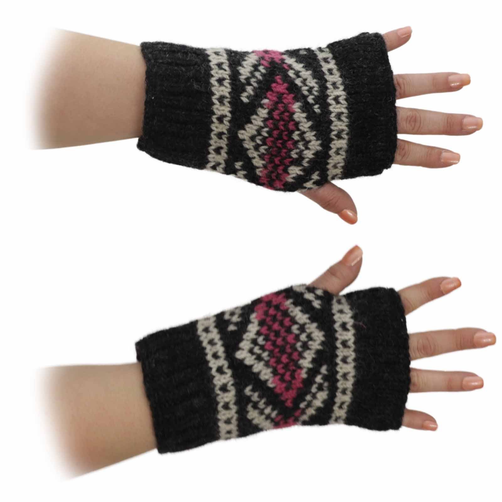 KUNST UND MAGIE Armstulpen Damen Handschuhe Wolle Pulswärmer Stulpen Handwärmer Armstulpen