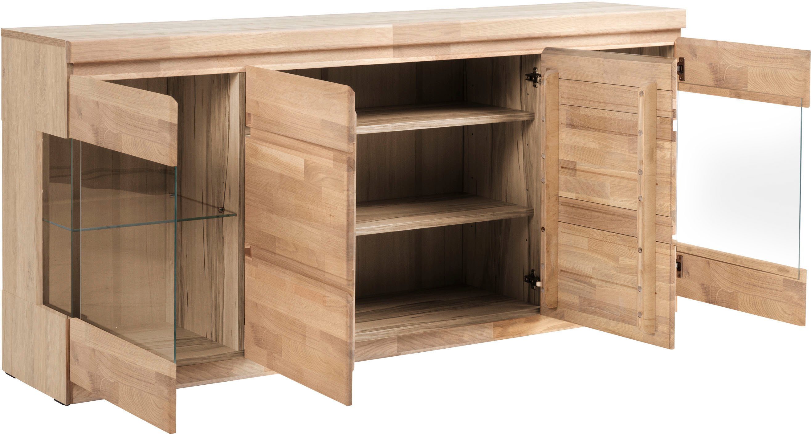 | Woltra ca. Eiche OSLO, Sideboard Teilmassiv 180 Breite cm, Eiche