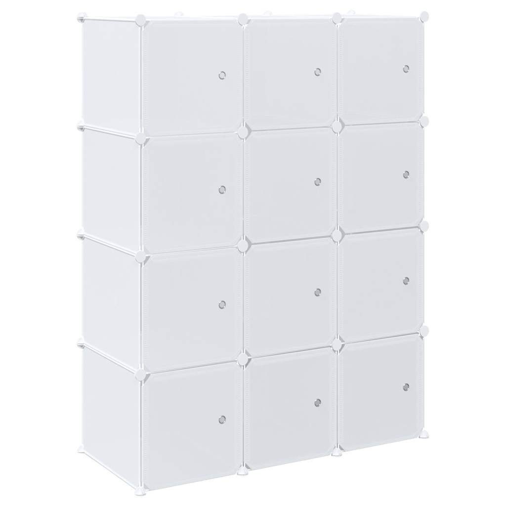 vidaXL Stoffschrank Regalsystem mit 12 Würfeln und Aufhängestangen PP (12-St)