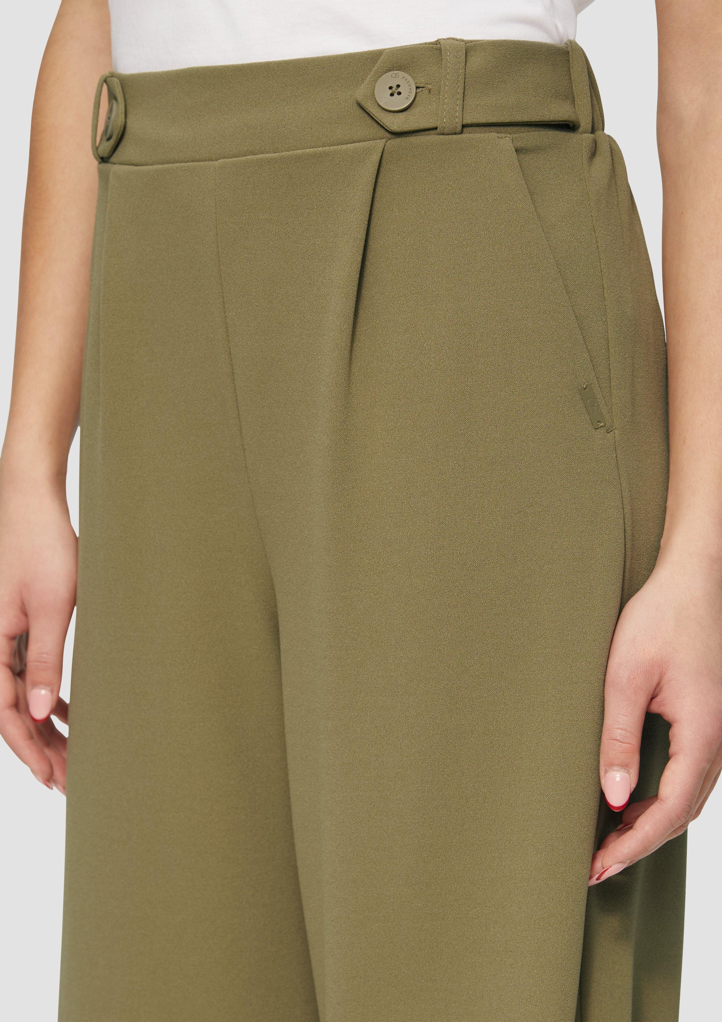 QS 7/8-Hose Culotte aus Interlockjersey Logo günstig online kaufen