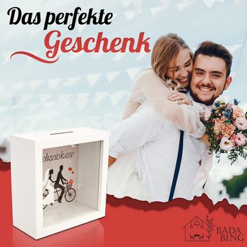 Bada Bing Spardose Hochzeitskasse Geldgeschenk Bilderrahmen Hochzeitsgeschenk, (Bilderrahmen}, 1-tlg), Austauschbares Hintergrundbild (52312)