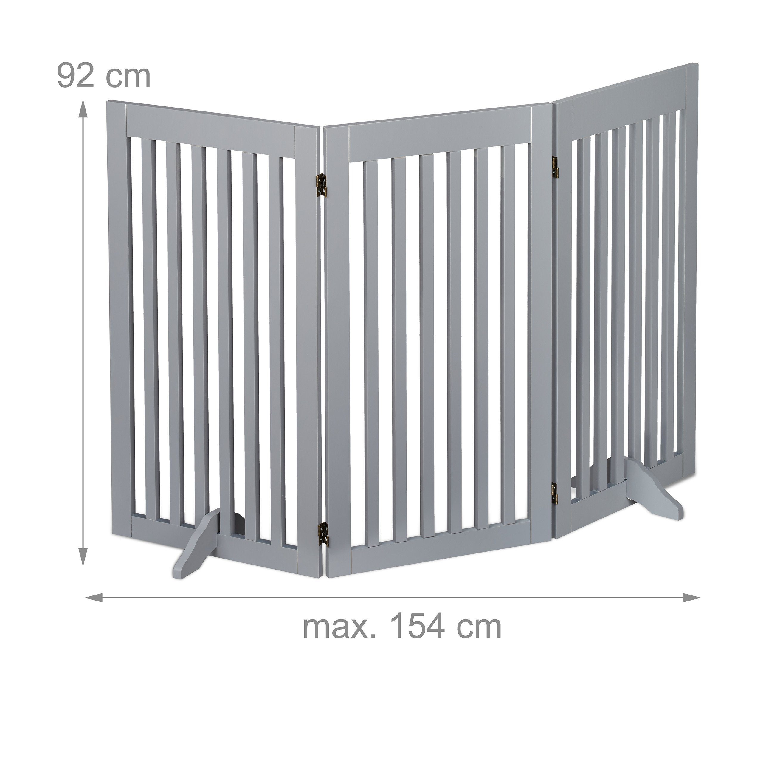 relaxdays Universalschutzgitter Graues Absperrgitter 92 cm, 3 Panel