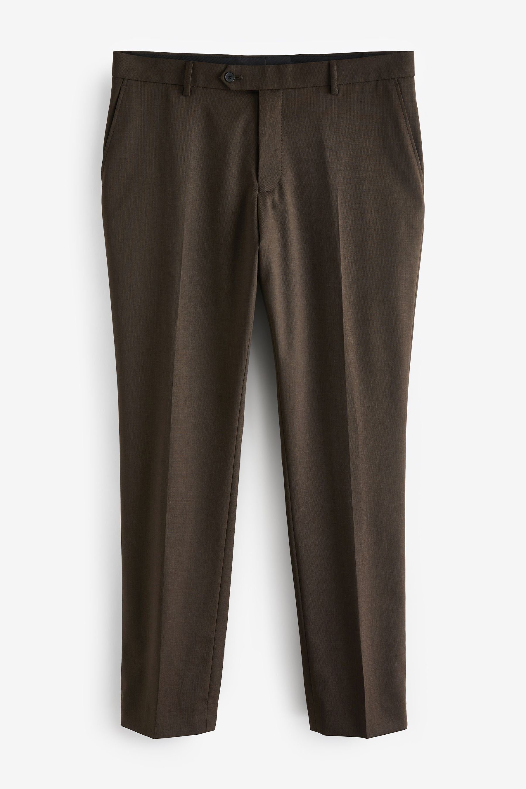 Next Anzughose Brown aus Slim-Fit-Hose (1-tlg) Wollgemisch