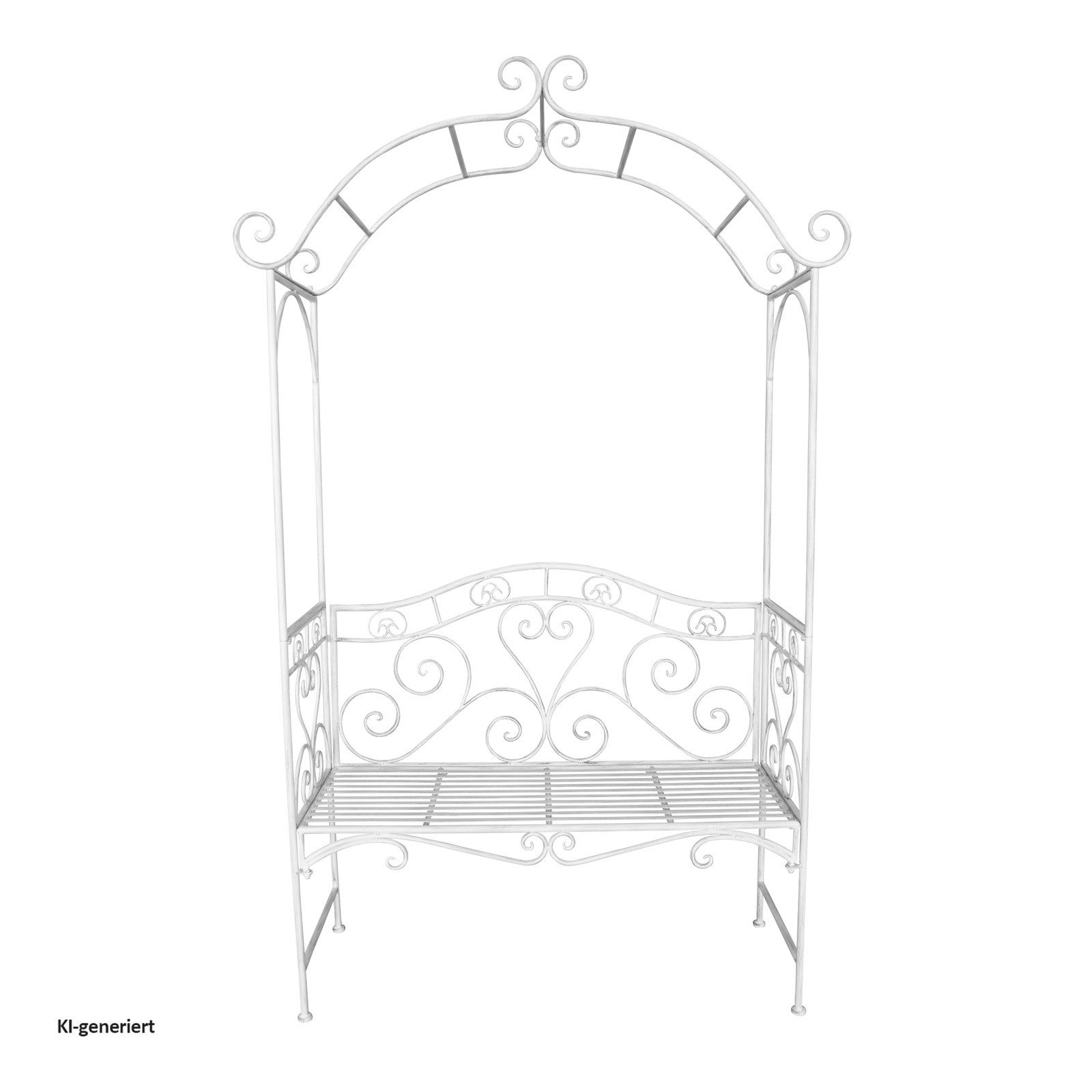 HTI-Living Rosenbogen Romantische Gartenbank Stück, 1 St., 1 Rosenbogen mit Sitzbank, Rankhilfe Metall nostalgisch – Bild 2 von 2