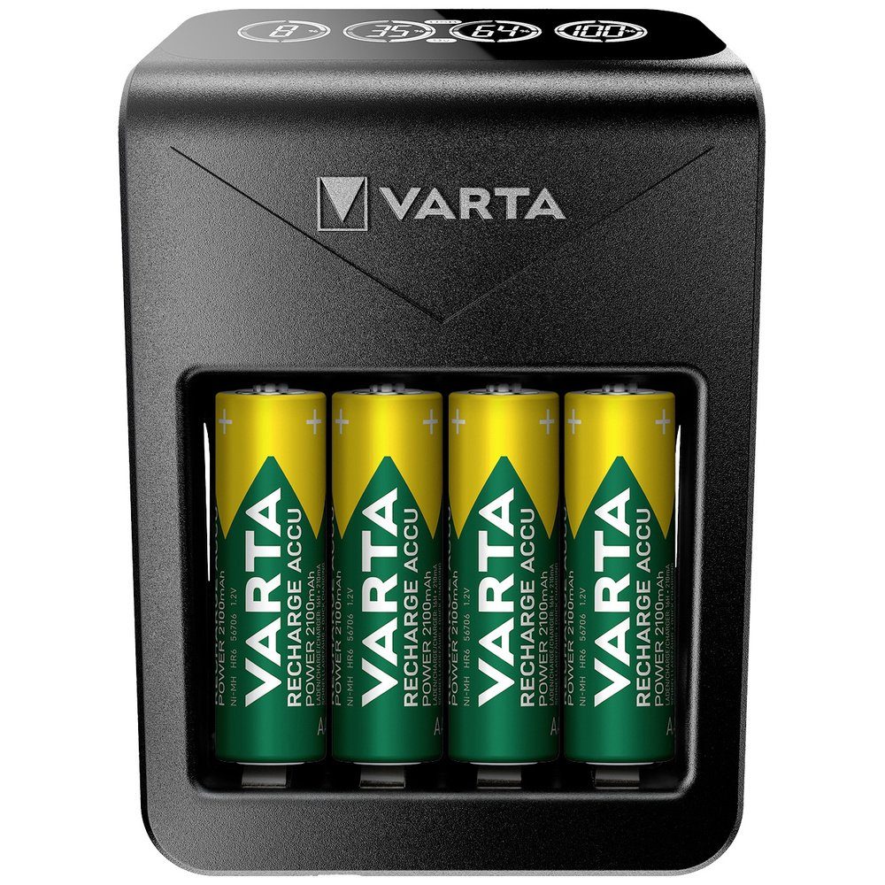 VARTA Varta LCD Plug Charger+ 4x 56706 Rundzellen-Ladegerät NiMH Micro (AAA) Rundzellen-Lader – Bild 5 von 5