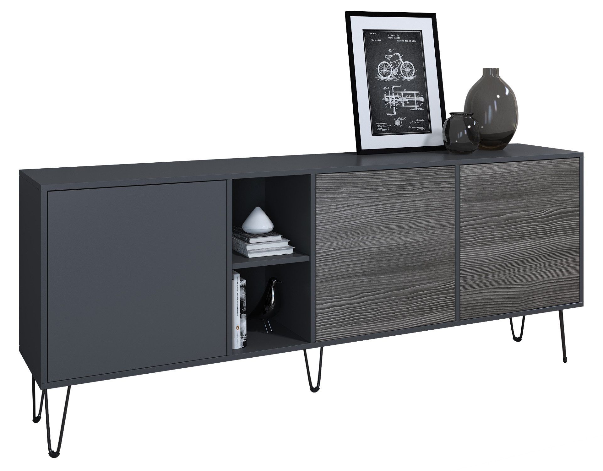 Vladon Sideboard Havana (TV-Schrank mit 3 günstig online kaufen