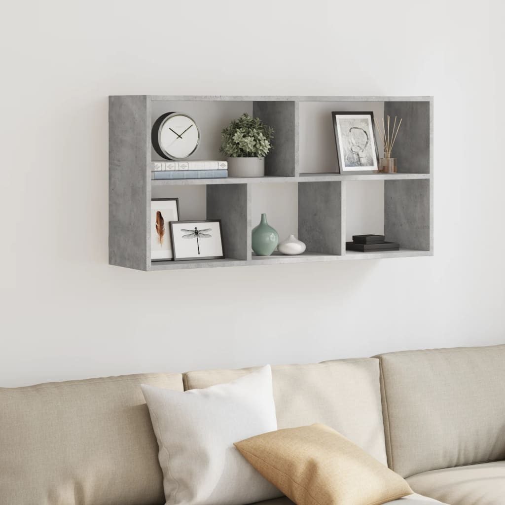 vidaXL Regal Wandregal Betongrau 100x25x50 cm günstig online kaufen