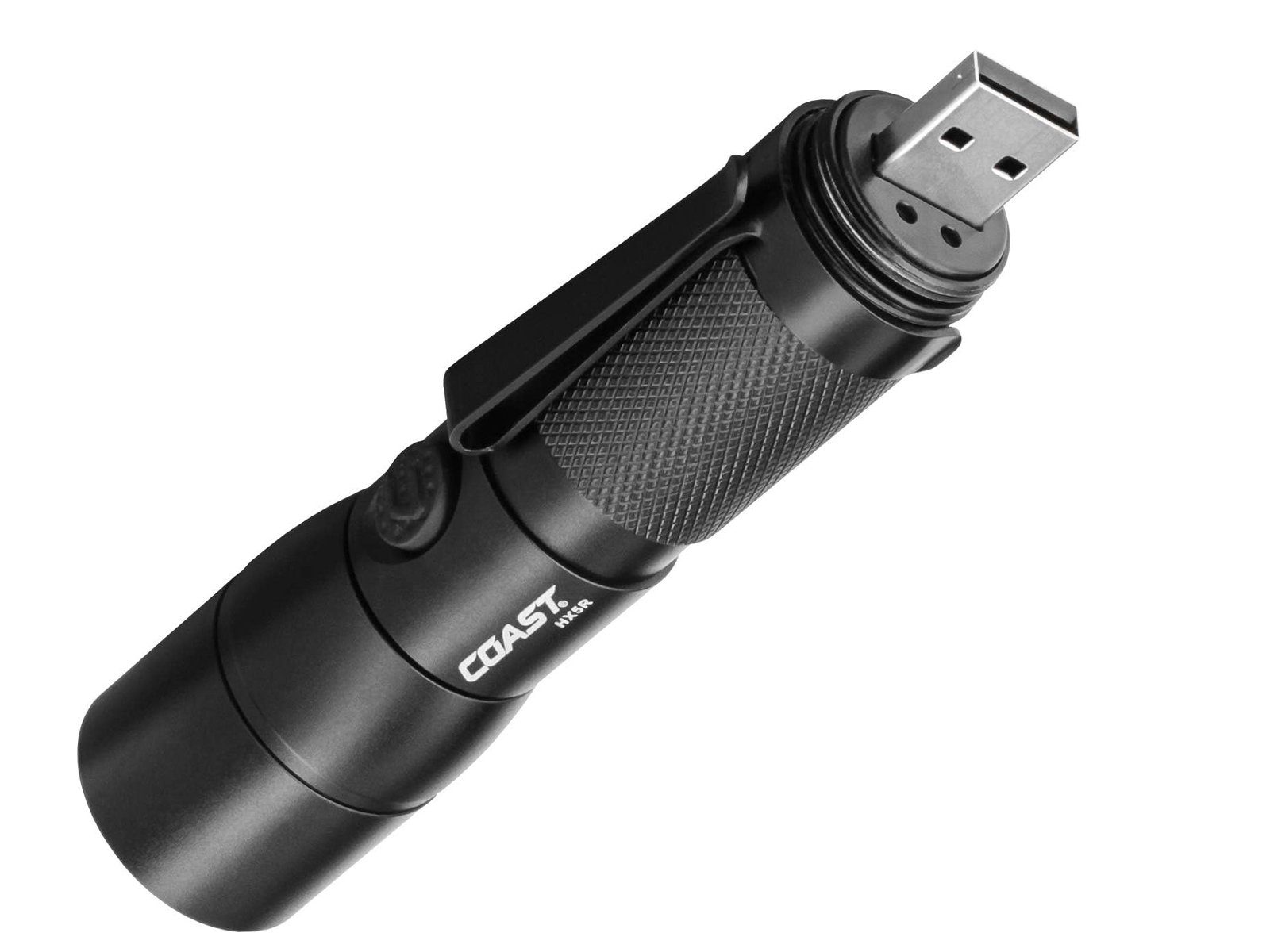 coast LED Taschenlampe, Extrem helle, starke taktische Leuchte mit Halteclip - 340 Lumen