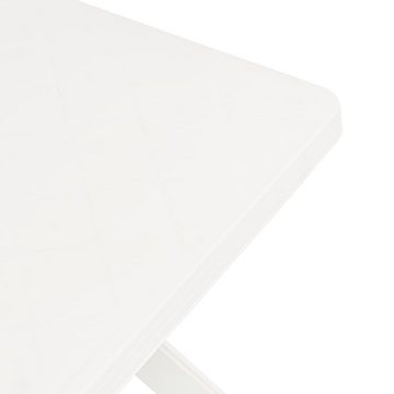 furnicato Gartentisch Bistrotisch Weiß 70x70x72 cm Kunststoff