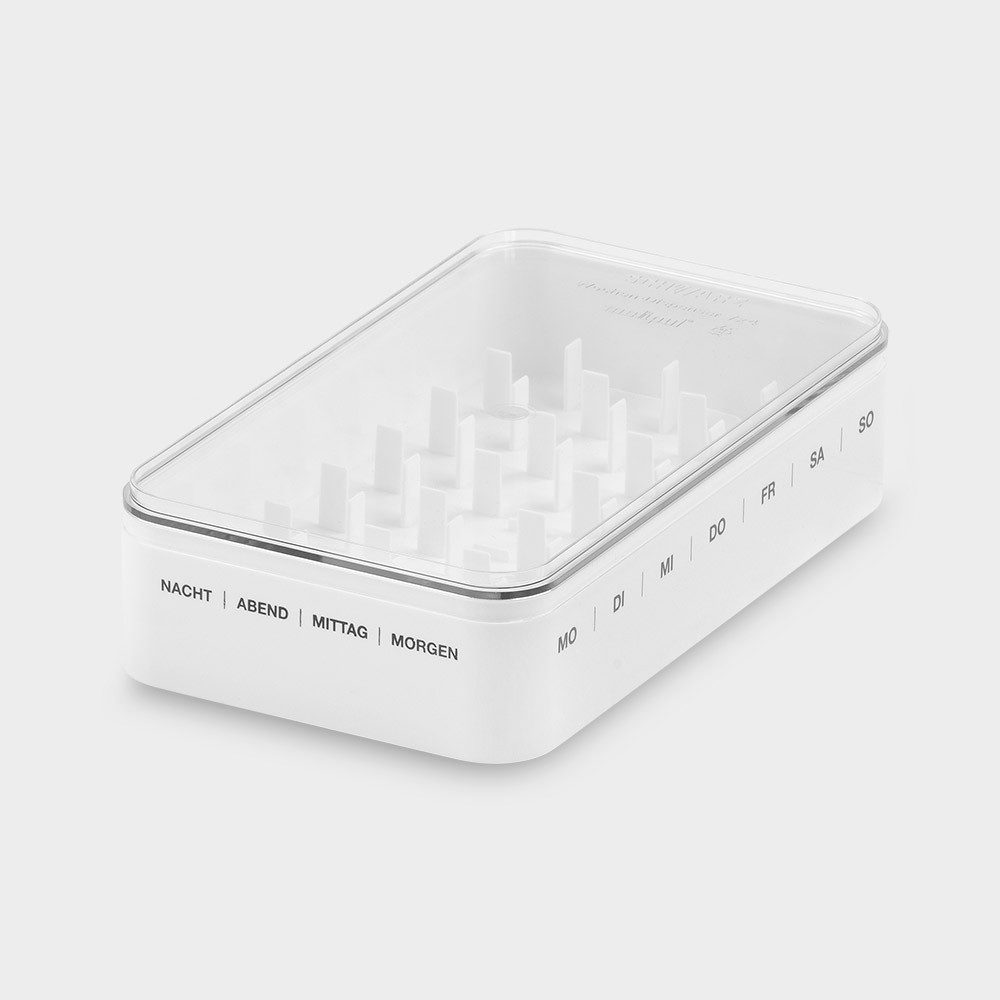 Pillendose Melipul Wochen-Dispenser 7x4 + Becher + Stapeldeckel