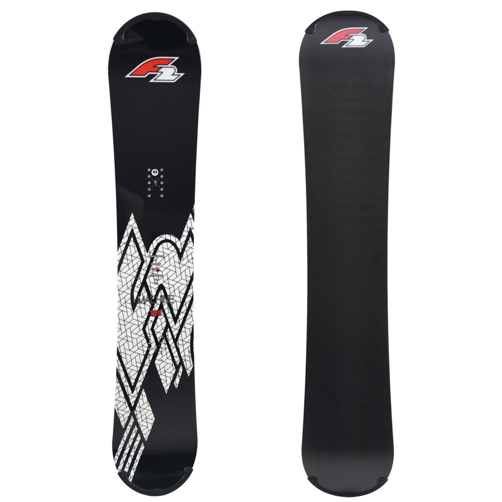 F2 Snowboard F2 Snowboard Rental Machine Tip und Tail Protector 163xw cm Schwarz