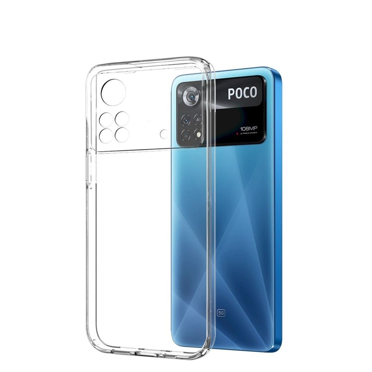 CoverKingz Handyhülle Hülle für Xiaomi Poco X4 Pro 5G Handyhülle Silikon Cover Bumper