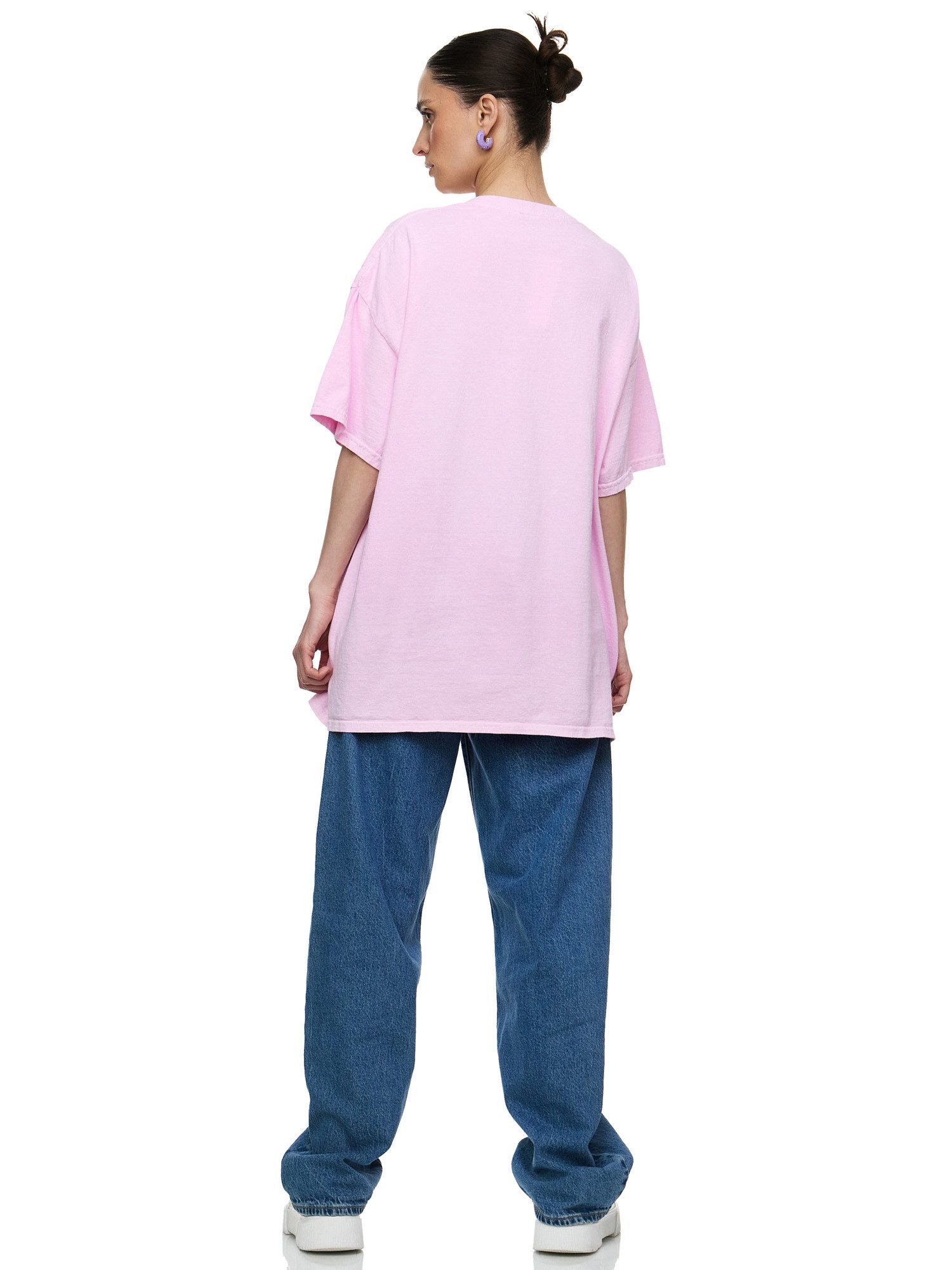 Worldclassca T-Shirt Worldclassca Oversized Print PINK LEMONADE T-Shirt Sommer Oberteil