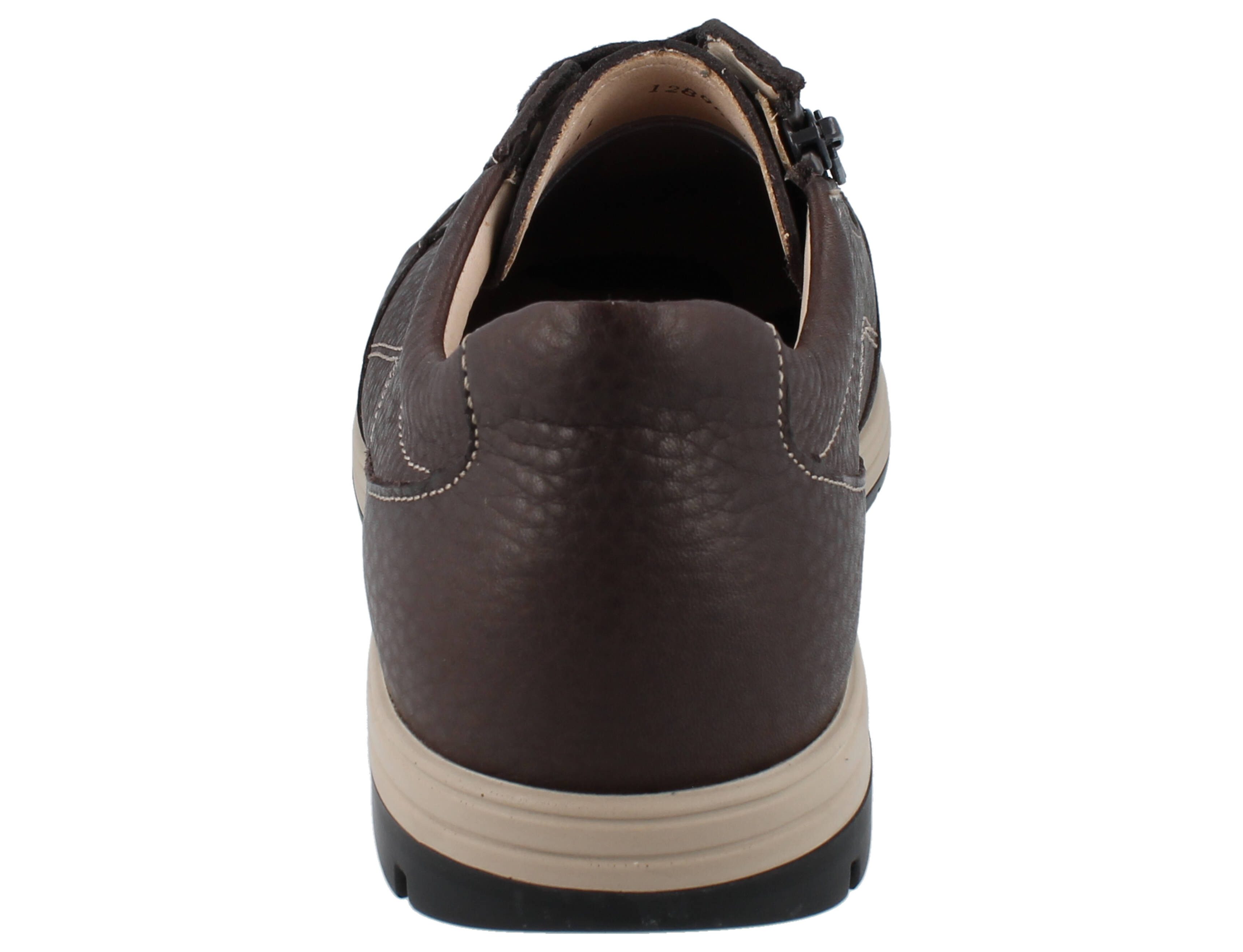 Finn Comfort FINN COMFORT Osorno Herren Schnürhalbschuhe mit Reißverschluss braun Schnürschuh Wechselfußbett