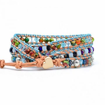 ELEKIN Armband bunte Kaiserstein,verstellbare Perlenarmbänder,Frauen und Mädchen