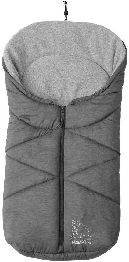 Heitmann Felle Fußsack Eisbärchen - Kleiner Winterfußsack Fleece, mit Fleecefutter, für Baby-Tragschalen, Kinderwagen u.v.m
