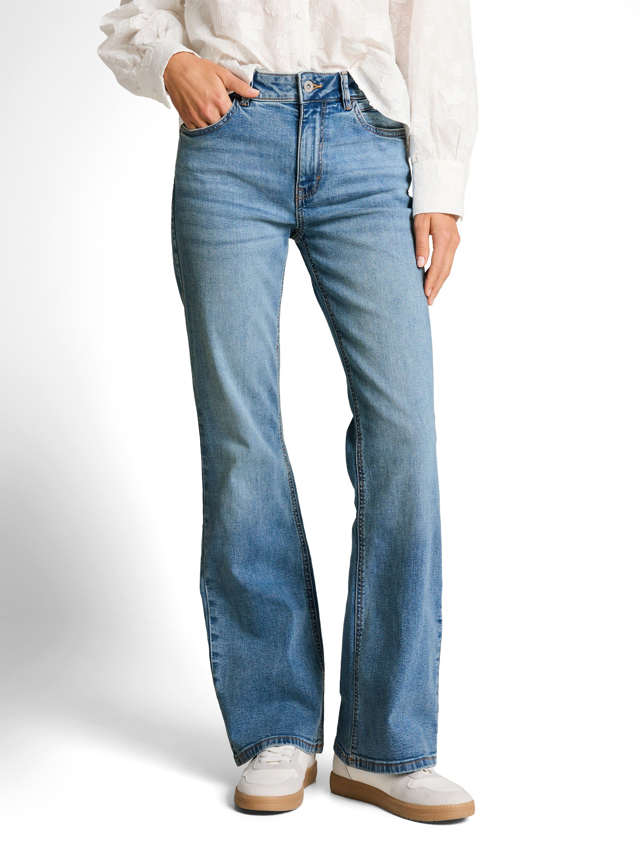 TOM TAILOR 5-Pocket-Jeans TTSTELLA BOOTCUT Jeans mit Stretch