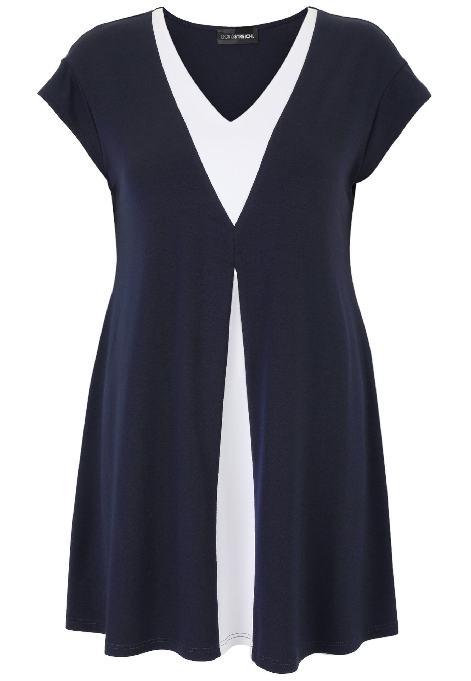 Doris Streich Tunika mit dekorativen weißen Einsätzen