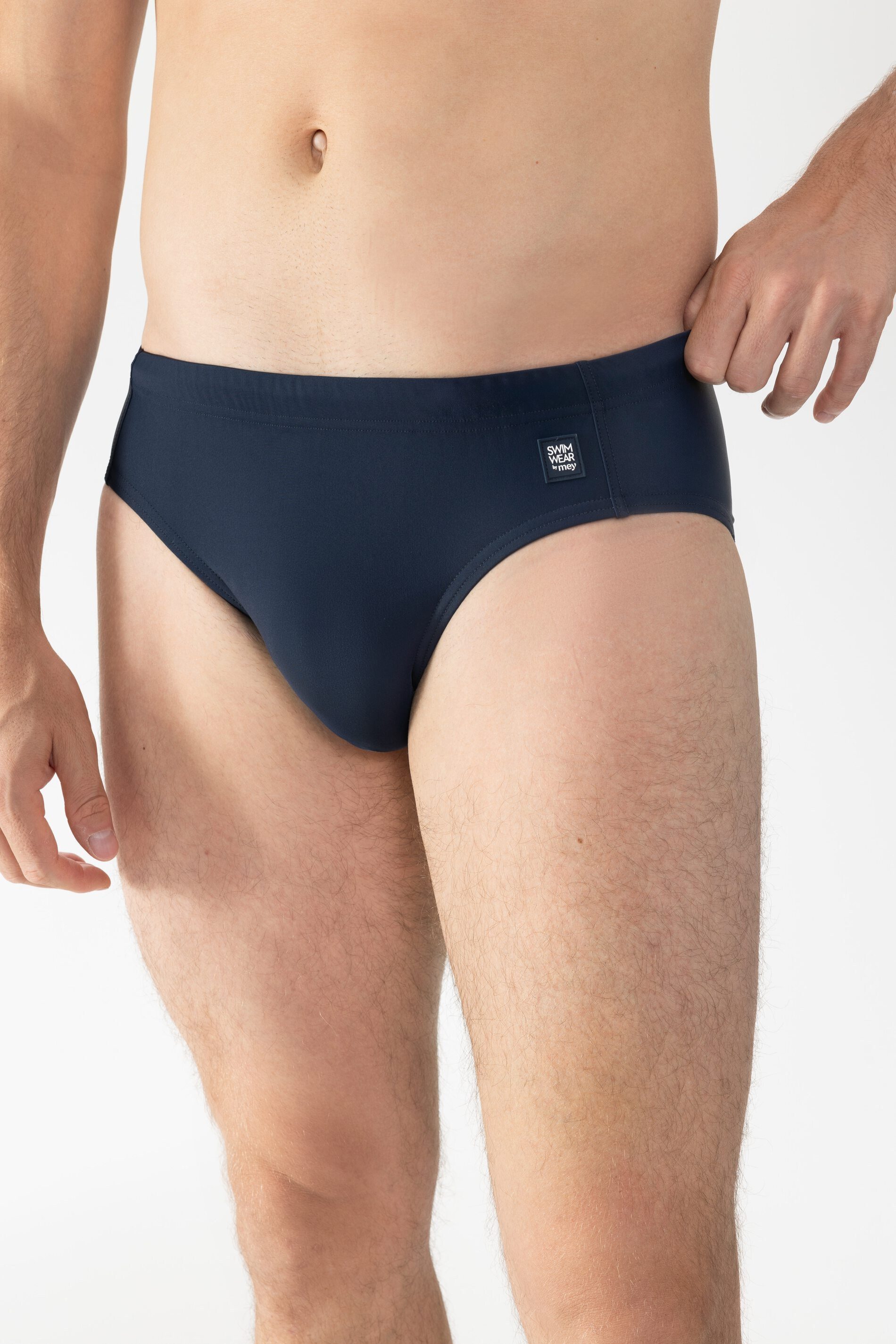 Mey Badeshorts Mey Herren Badehose uni Badeshorts (1-St) Badeslip, gestreift, Chlorecht & Schweißecht