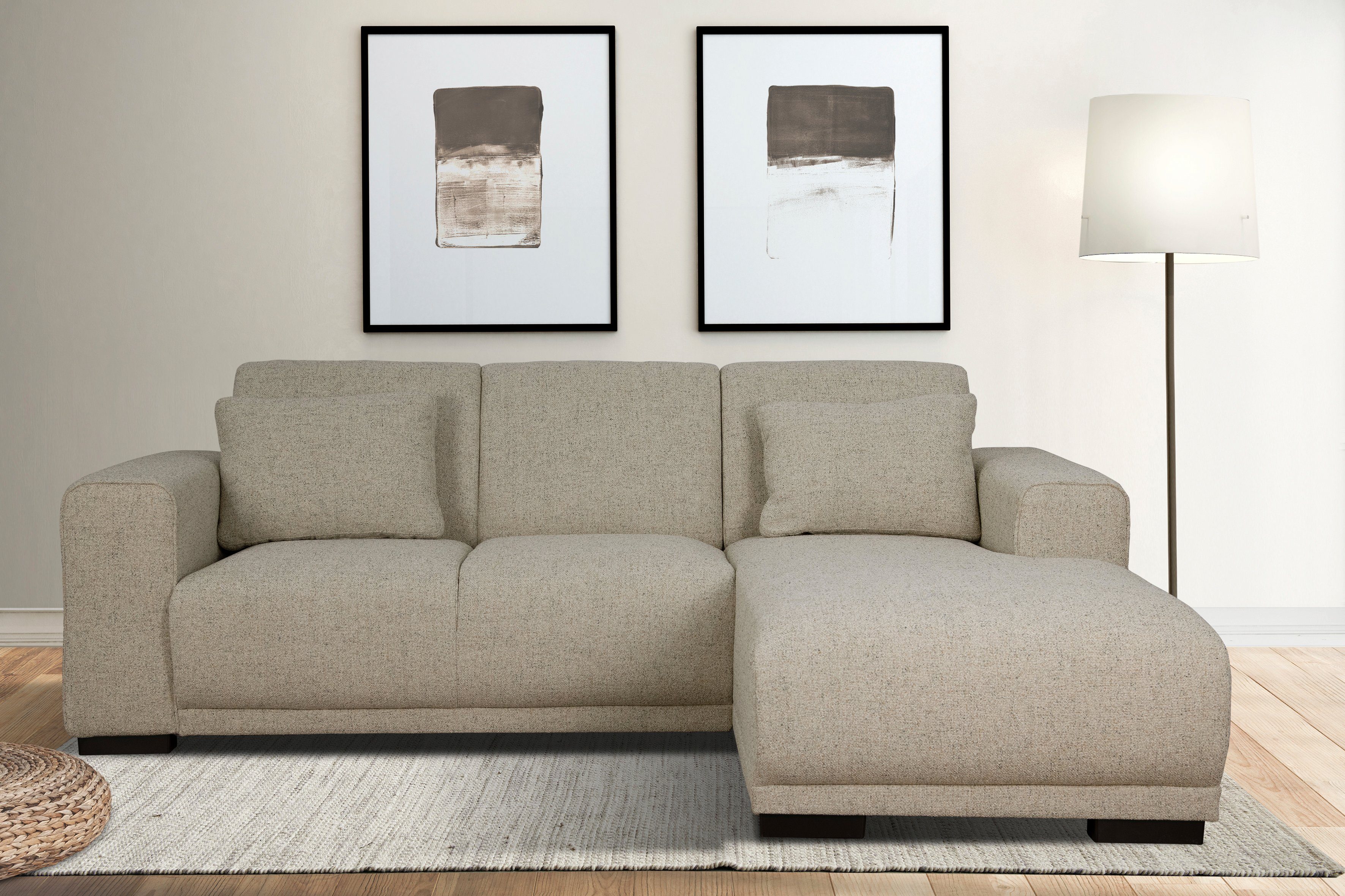Home affaire Ecksofa "BORNHOLM L-Form mit Recamiere, Maße B/T/H: 234/162/85 günstig online kaufen