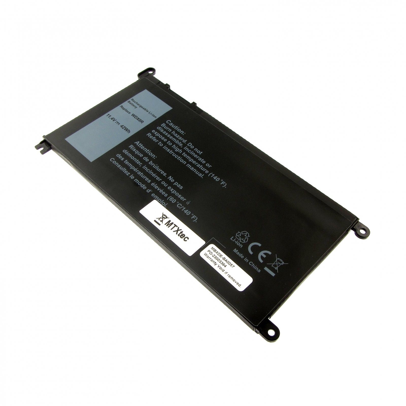 MTXtec Laptop Akku WDX0R für 556 Wh, 13 Zellen, 15 Lithium-Ionen Laptop-Akku, 42 5567 6 (LiIon) 5378 Dell Inspiron 5368 5379