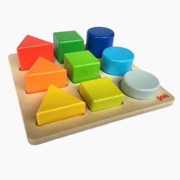 goki Steckpuzzle »Puzzle Steckbrett Goki«, 9 Puzzleteile, leicht zu greifen