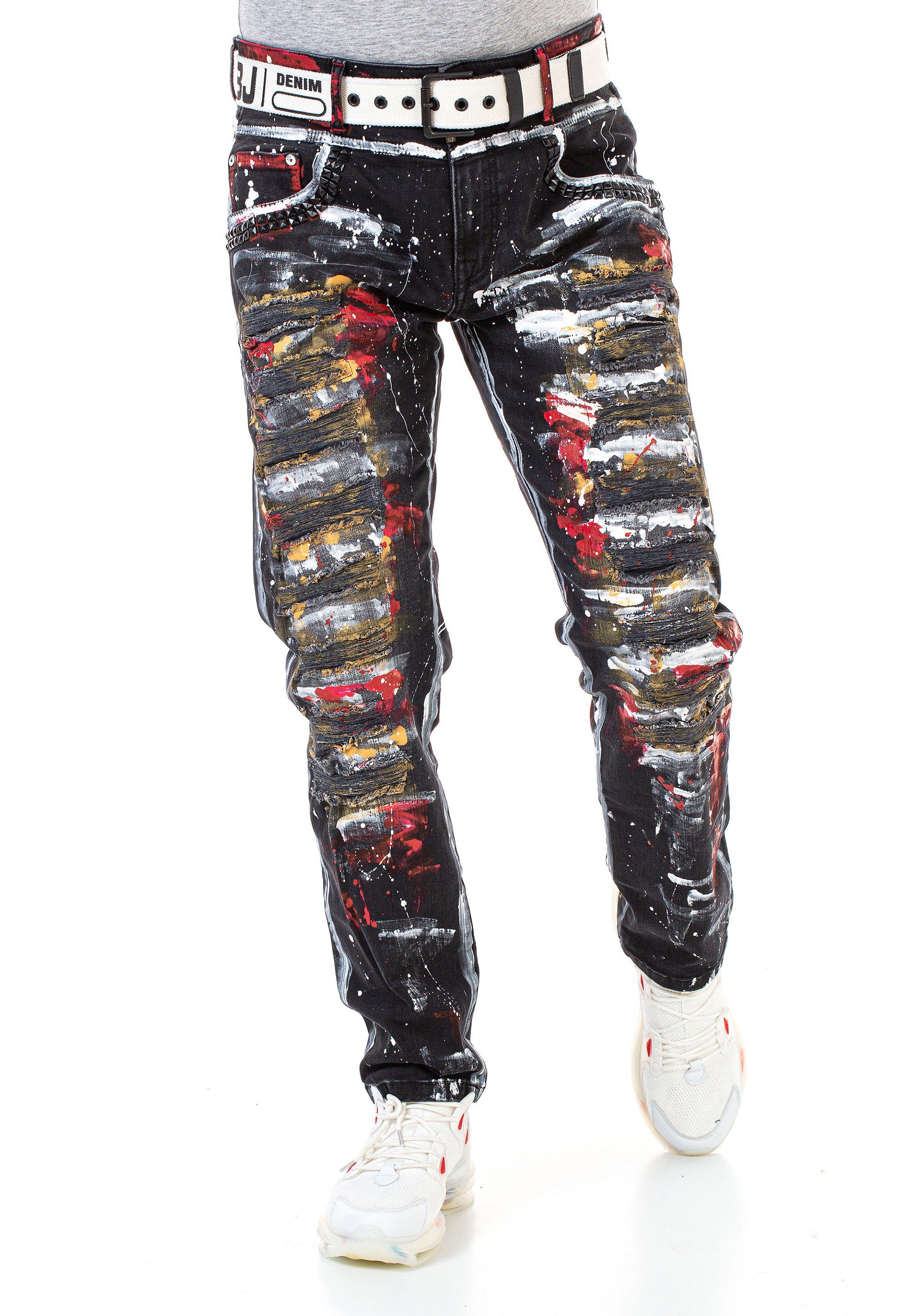 Streetstyle Cipo coolen Straight-Jeans & im Baxx