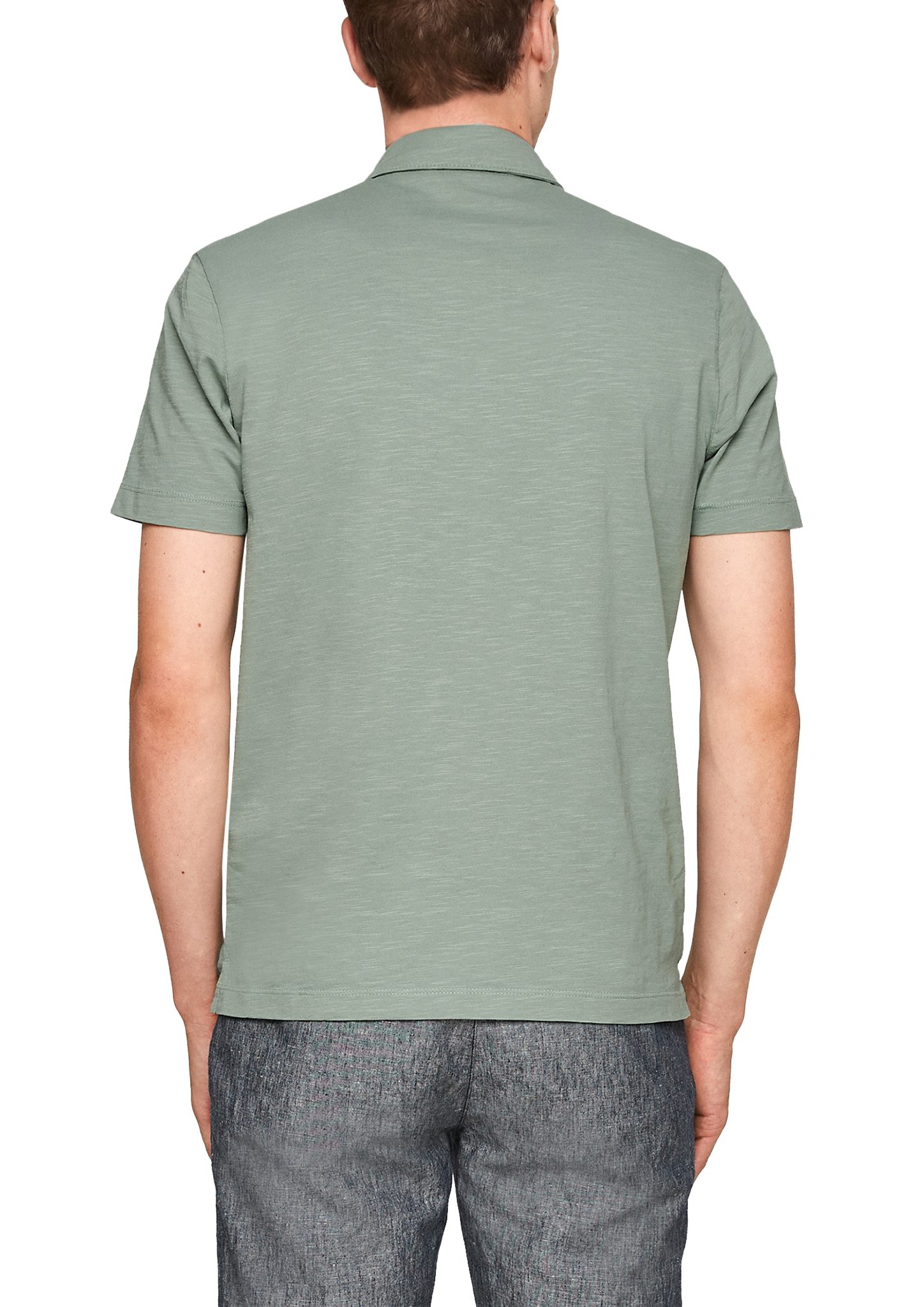 Flammgarn-Struktur green light Poloshirt s.Oliver mit Poloshirt