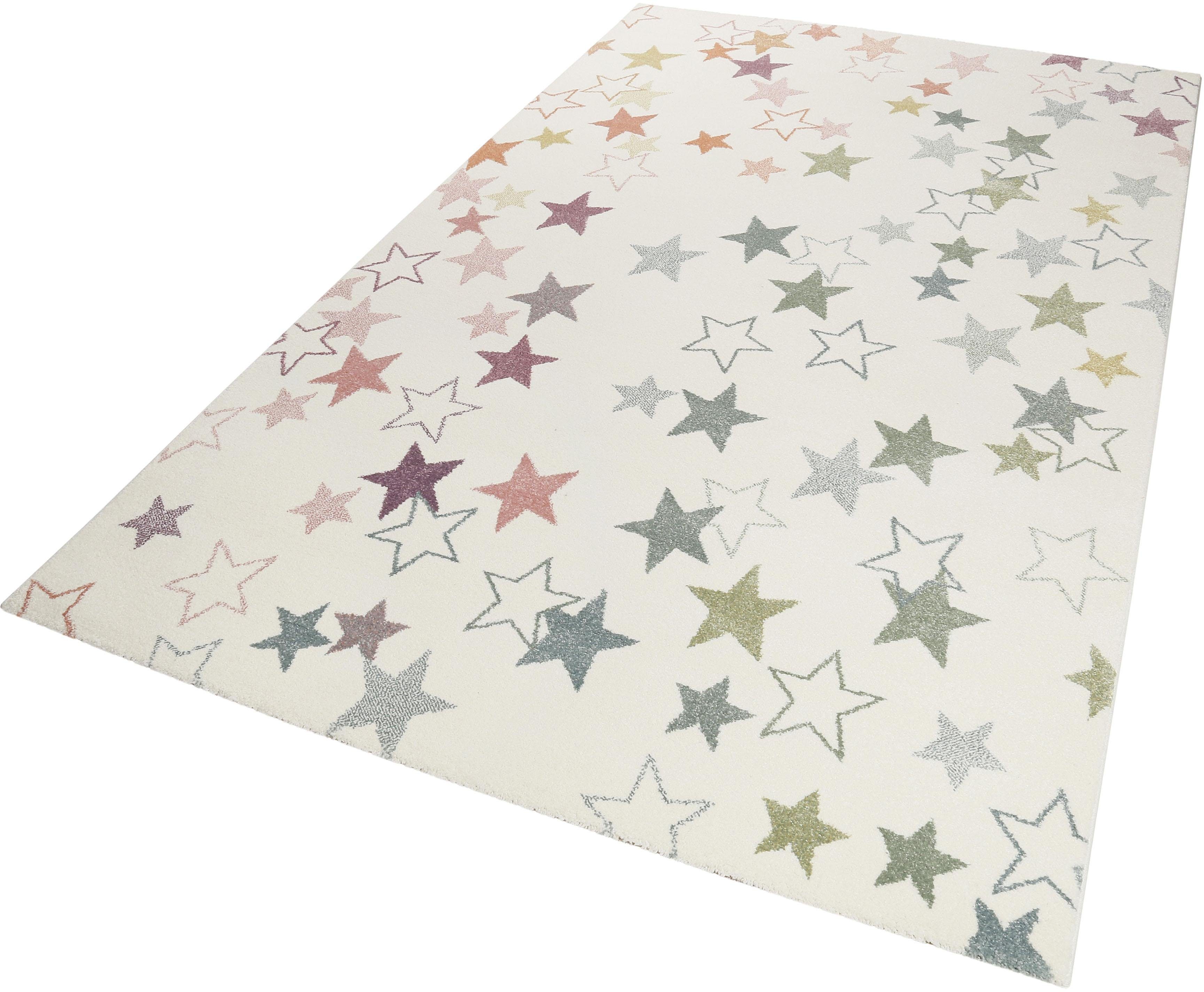 Esprit Kinderteppich Esterya ESP-4636, rechteckig, Höhe: 13 mm, Sterne Design, Kurzflor