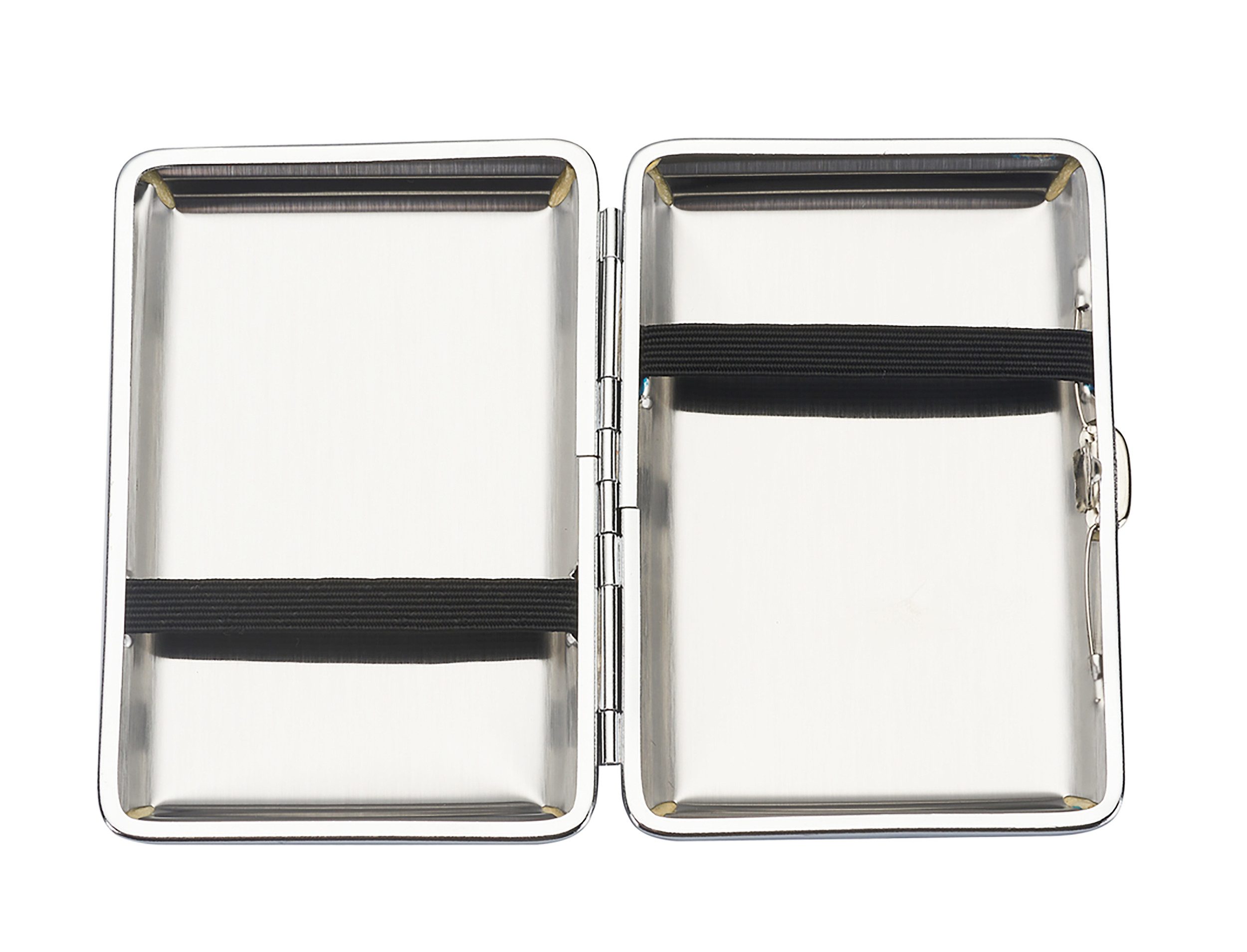 CHAMP Tabakbeutel ZIGARETTENETUI "SHINY" mit Glitzer für 12 Zigaretten 78 (Türkis), Metall Leder Optik Zigarettenbox Zigarettendose Box Dose Etui Case – Bild 4 von 5