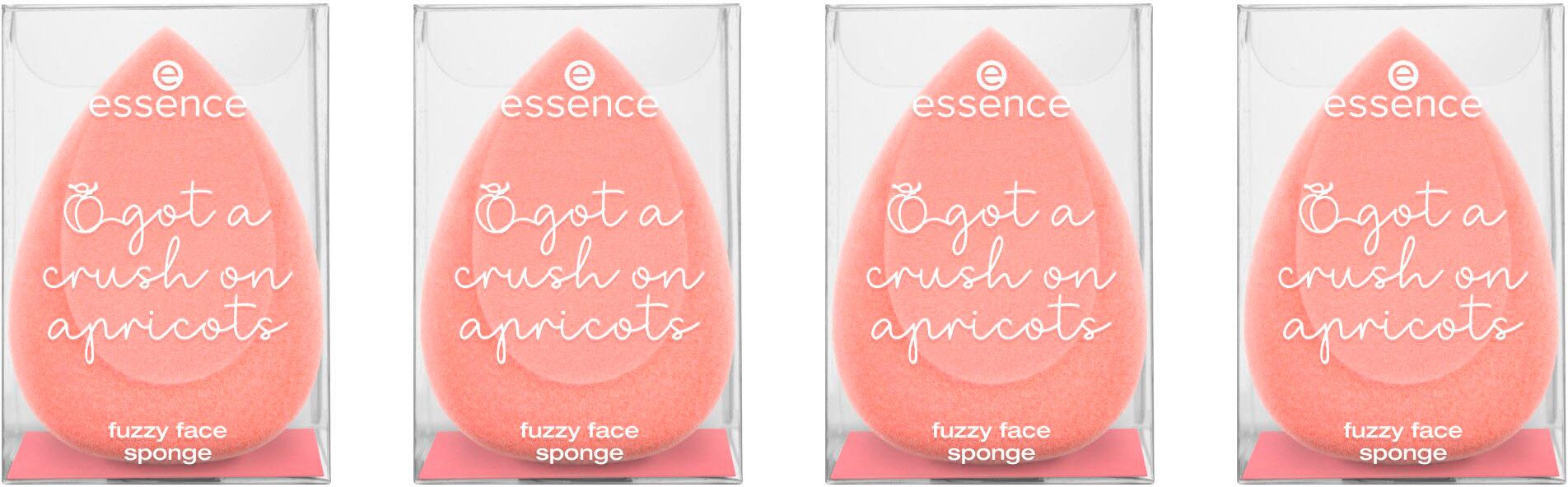 Essence Make-up Schwamm got a crush on apricots fuzzy face sponge, Set, 4 tlg.